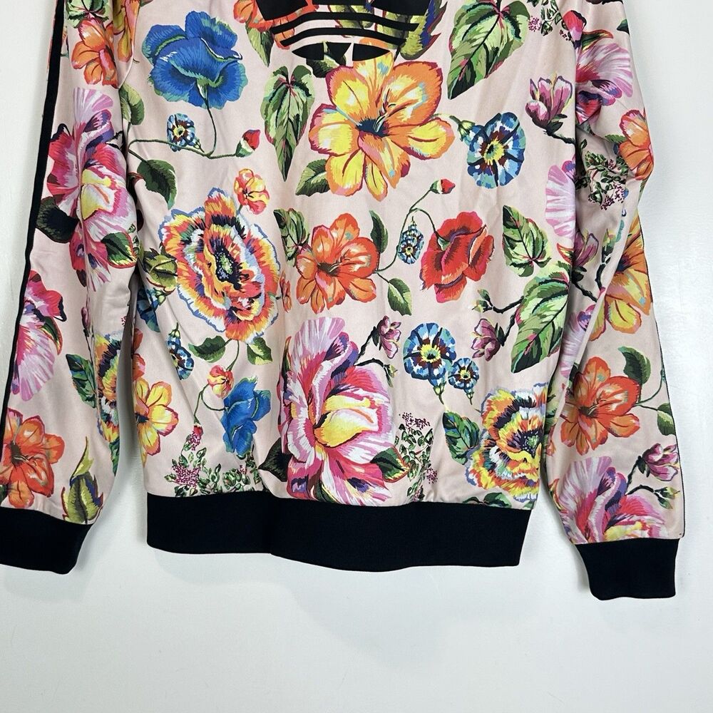 Adidas x FARM Rio Floralita Super Star Track Jacket Tropical Floral Bomber Sz L - Picture 12 of 15